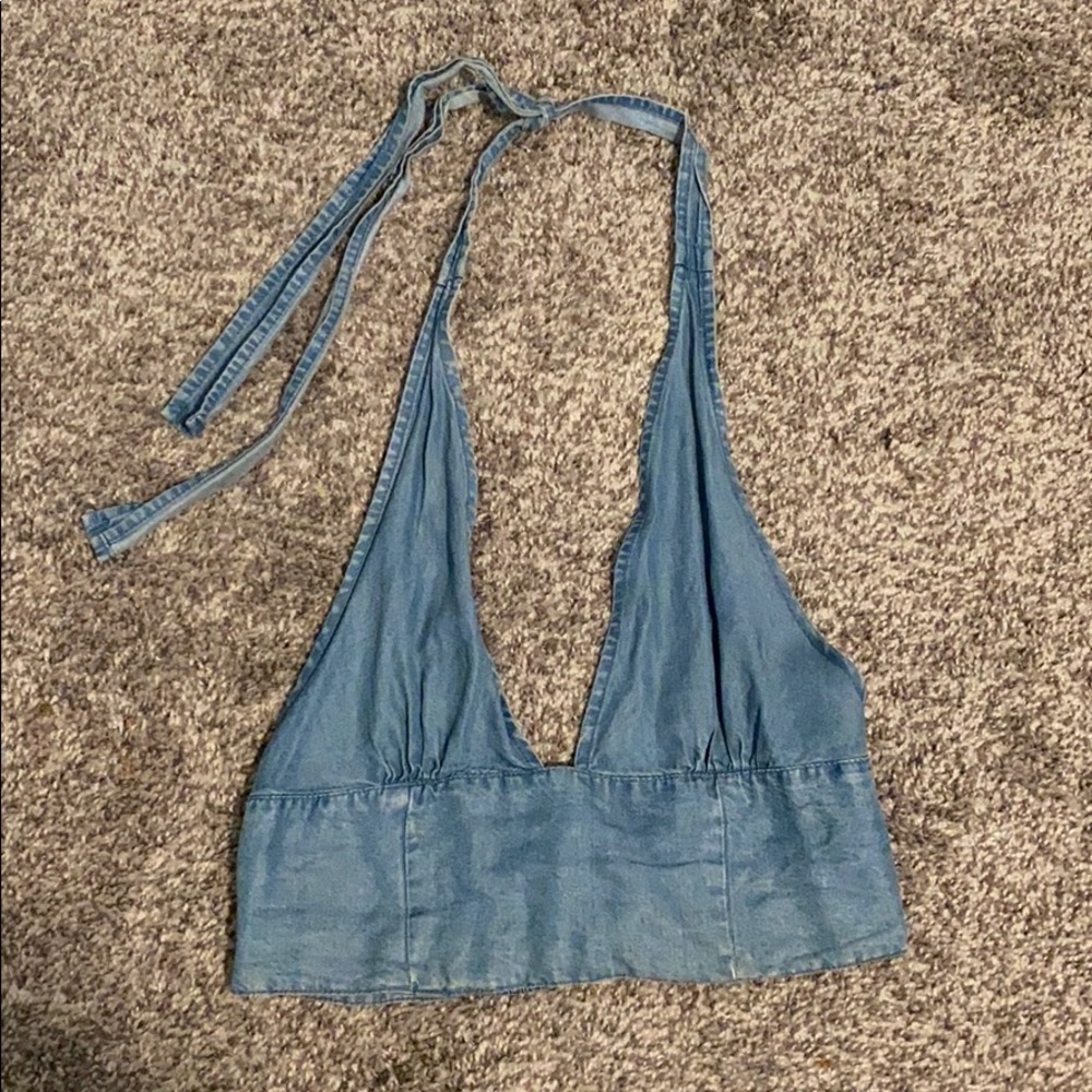 Denim crop top